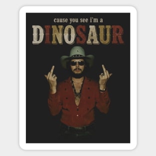 Vintage Dinosaur - Hank Williams Jr Sticker